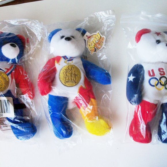3 TY Olympic bears with TY bag (#EV1347) - Picture 1 of 7